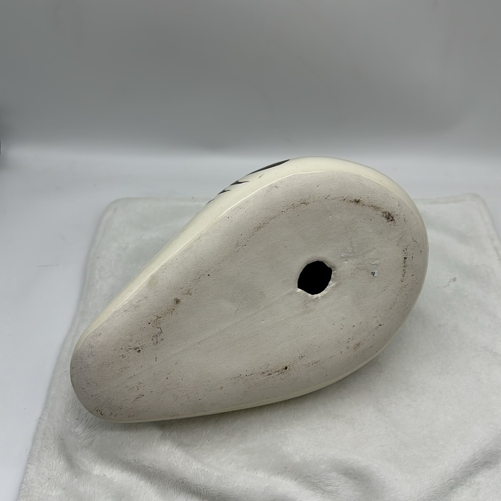Mexican Folk Art Pottery Large Duck Signed (Mexico Tonala ErmiTanos) - Picture 6 of 7